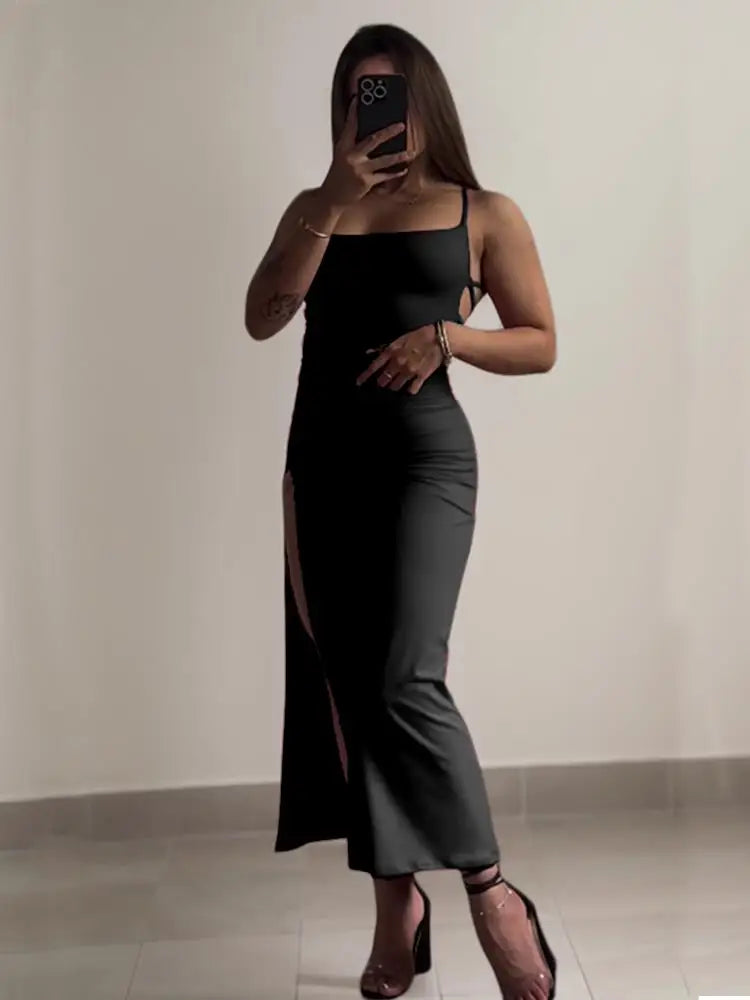 Vestido Spice Glamour – Vestido Feminino de Verão com Decote Halter, Modelagem Ajustada ao Corpo e Design Elegante para Looks Sofisticados