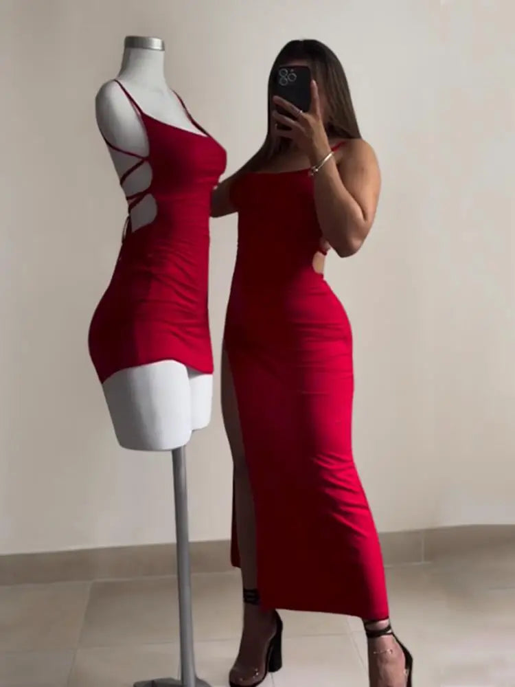 Vestido Spice Glamour – Vestido Feminino de Verão com Decote Halter, Modelagem Ajustada ao Corpo e Design Elegante para Looks Sofisticados